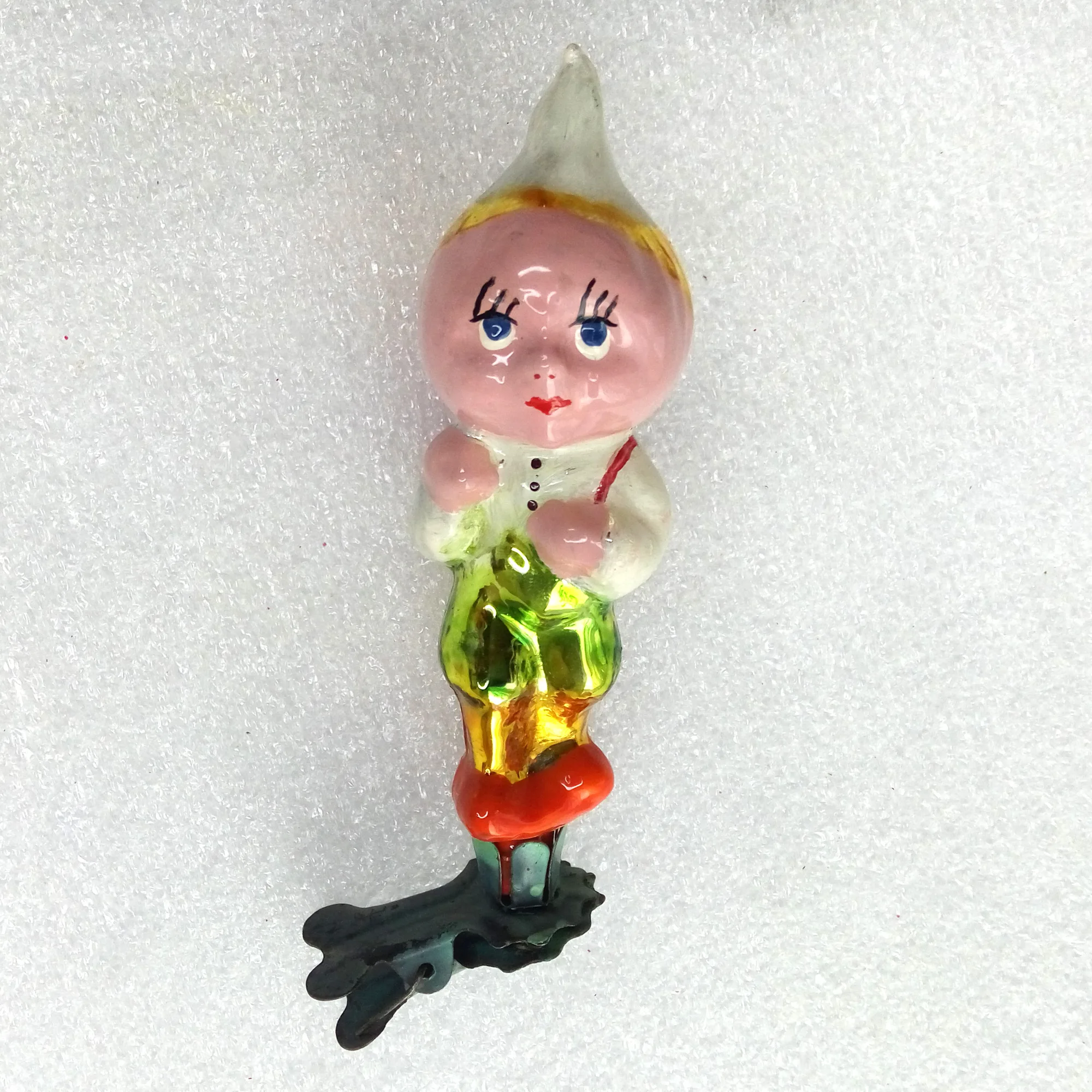 Unique Antique Vintage Glass Christmas Ornament Cipollino