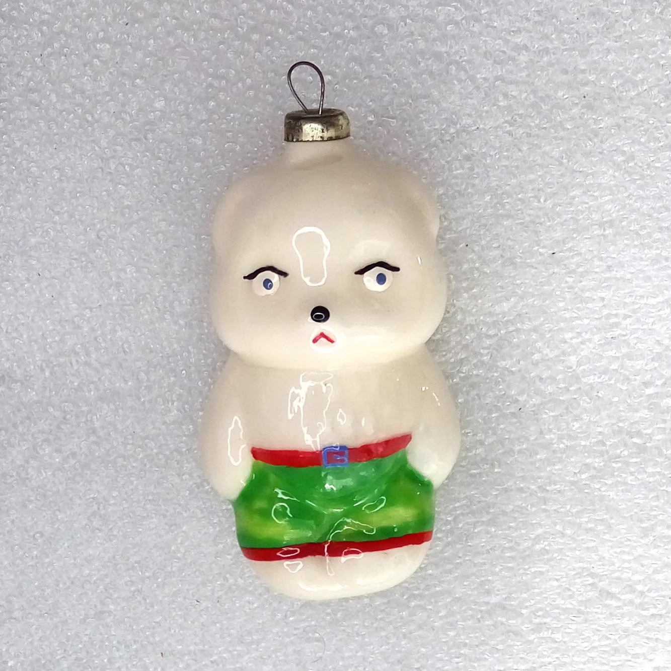 Antique Unique Vintage Glass Christmas Ornaments Bear