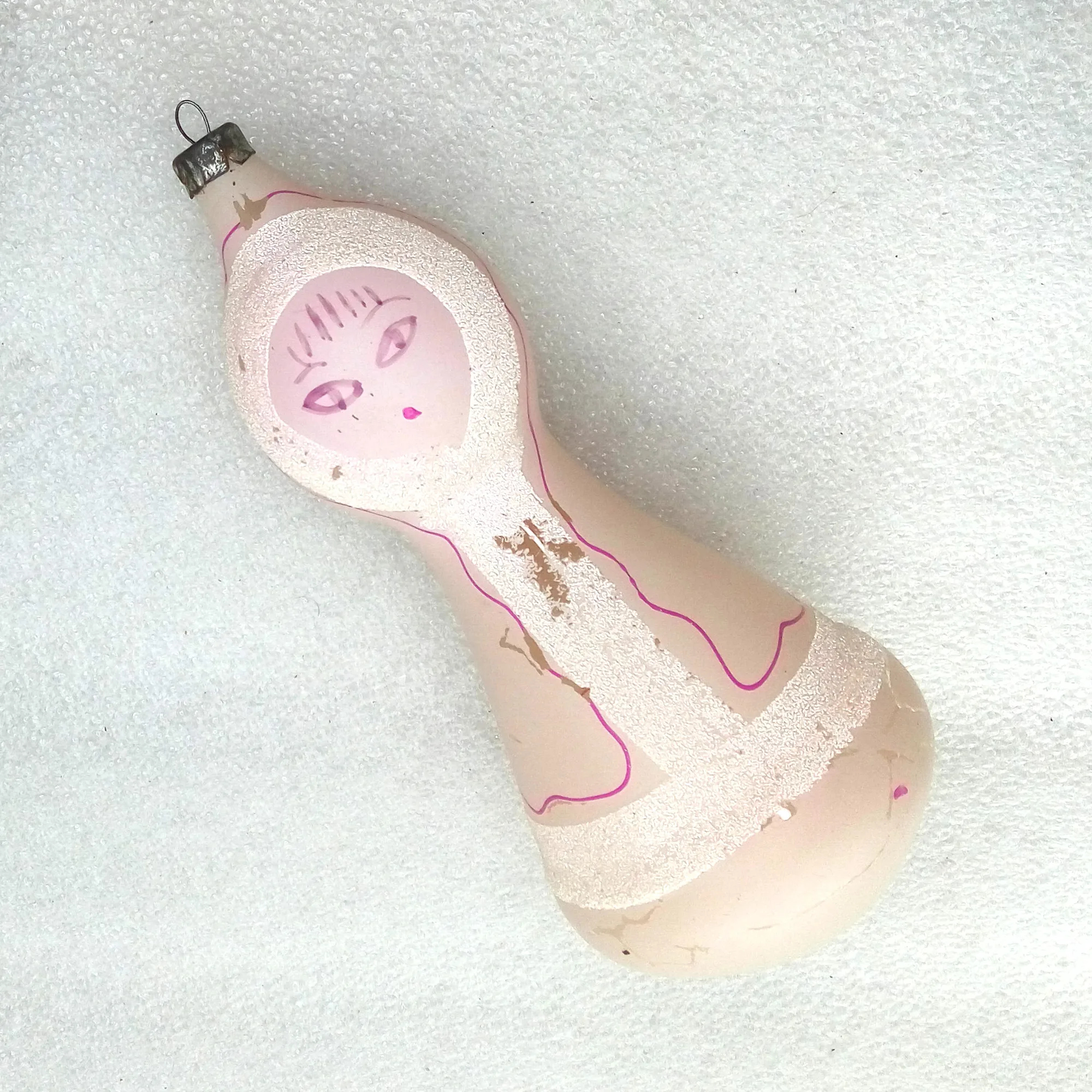 Antique Vintage Glass Christmas Ornament Snowmaiden
