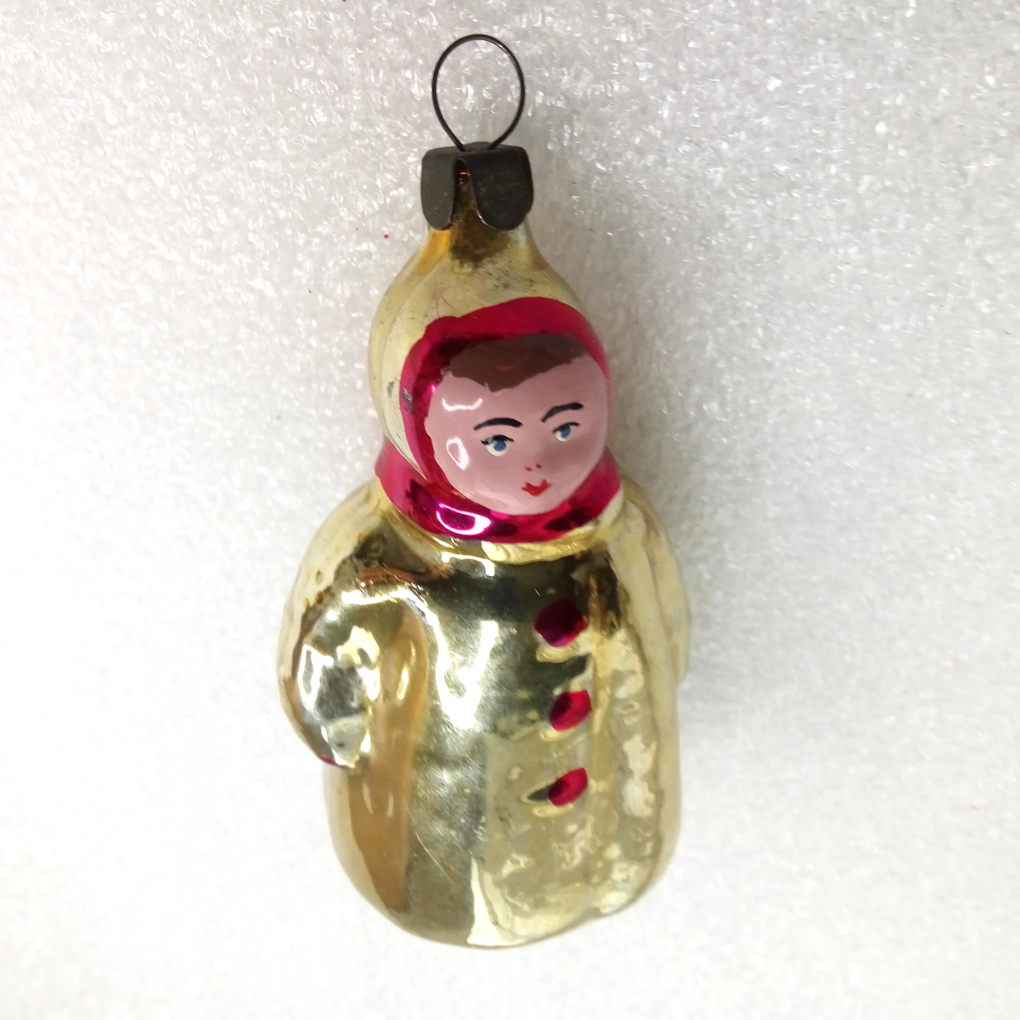 Unique Antique Vintage Glass Christmas Ornament Girl