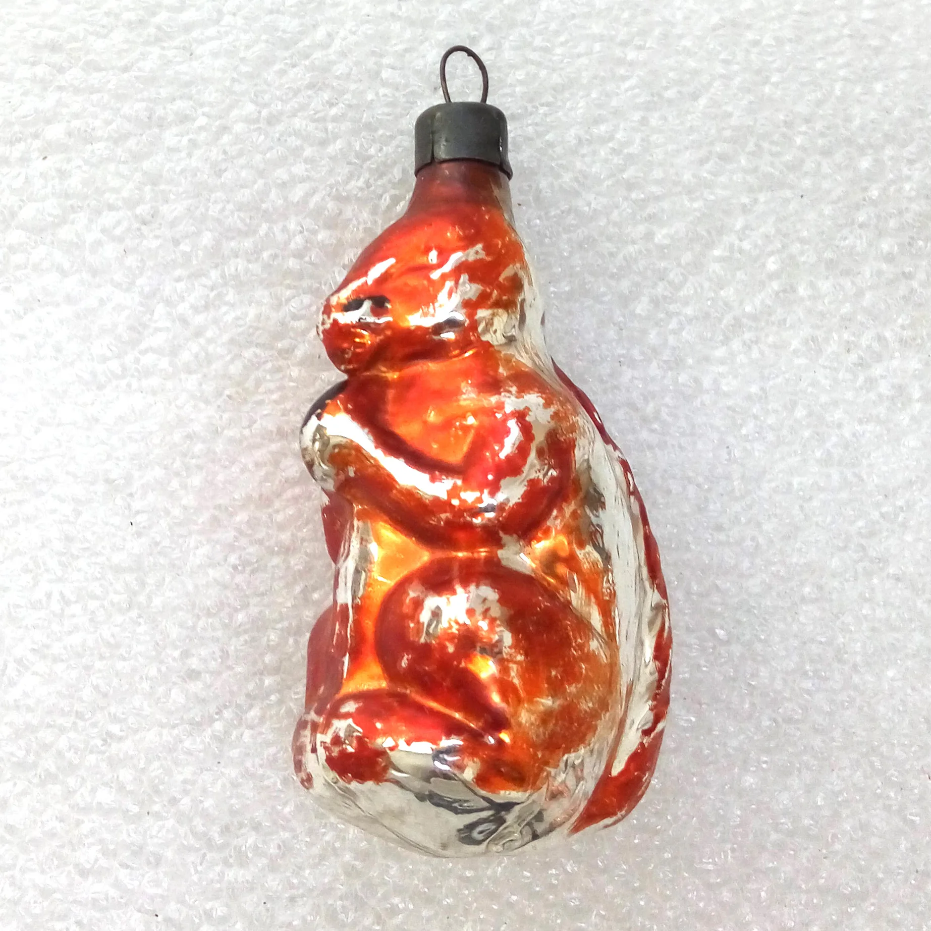 Antique Vintage Glass Christmas Ornament Squirrel