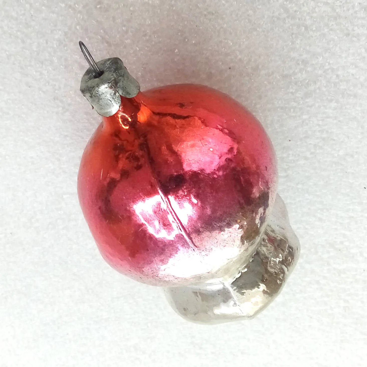 Old Antique Vintage Glass Christmas Ornament Mushroom