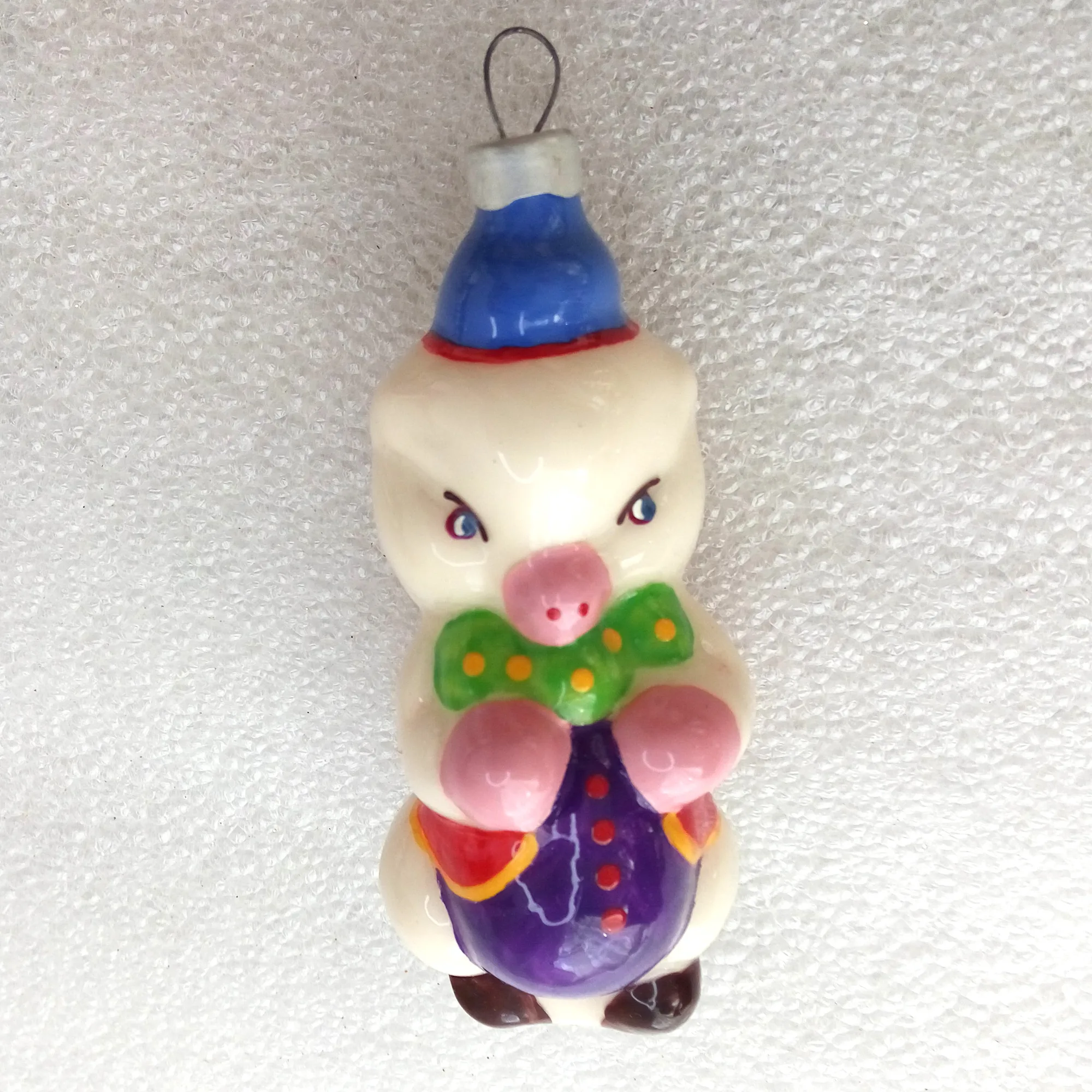 Antique Unique Vintage Glass Christmas Ornaments Piglet