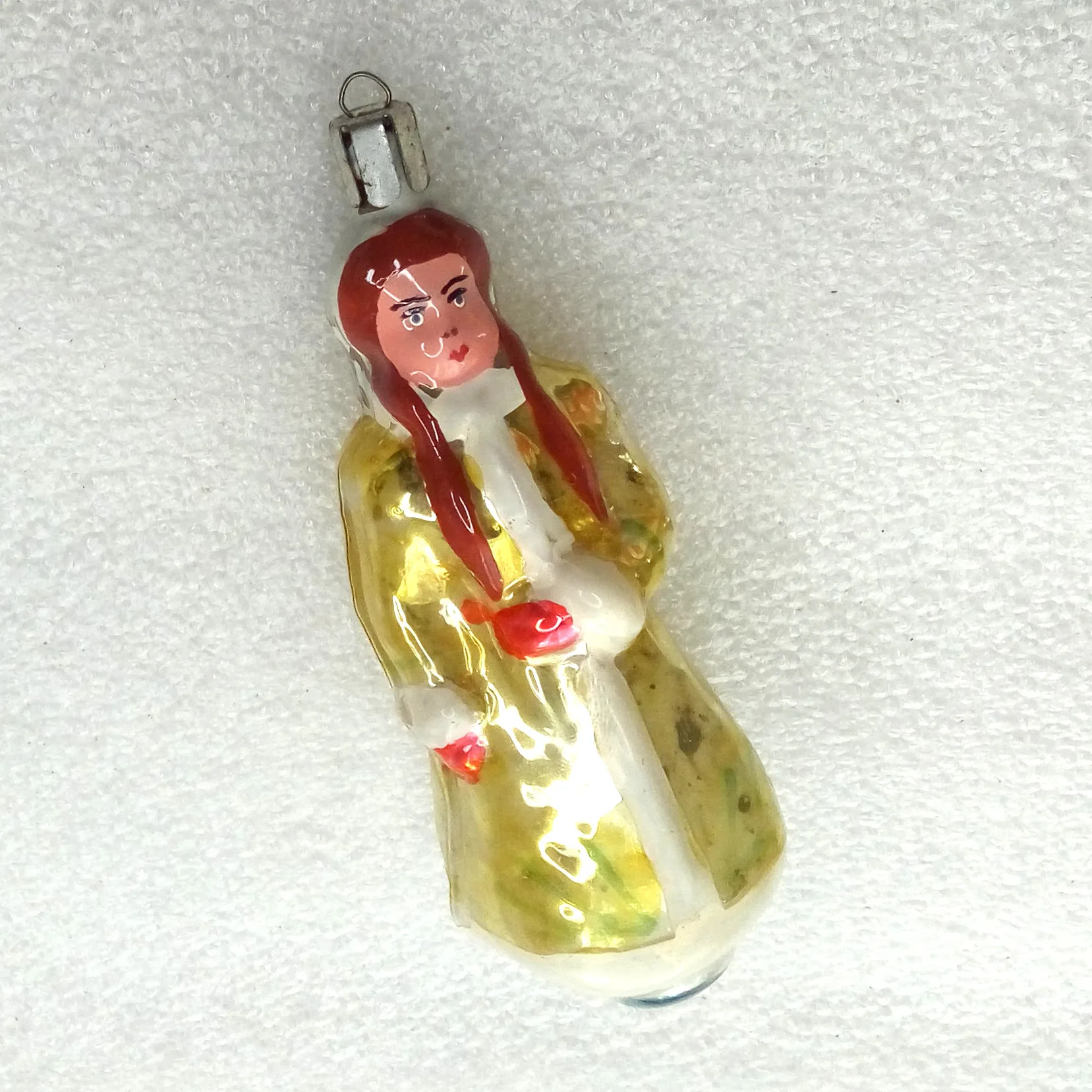 Old Antique Vintage Glass Christmas Ornament Snowmaiden