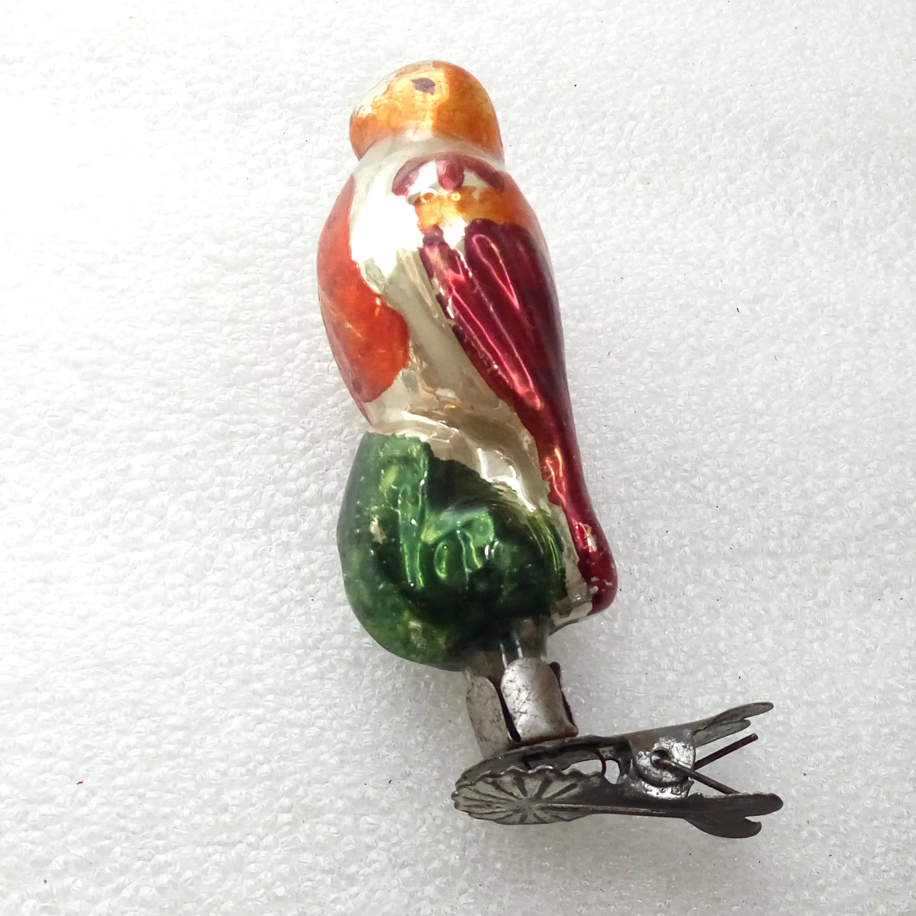 Antique Vintage Glass Christmas Ornament Magic Bird