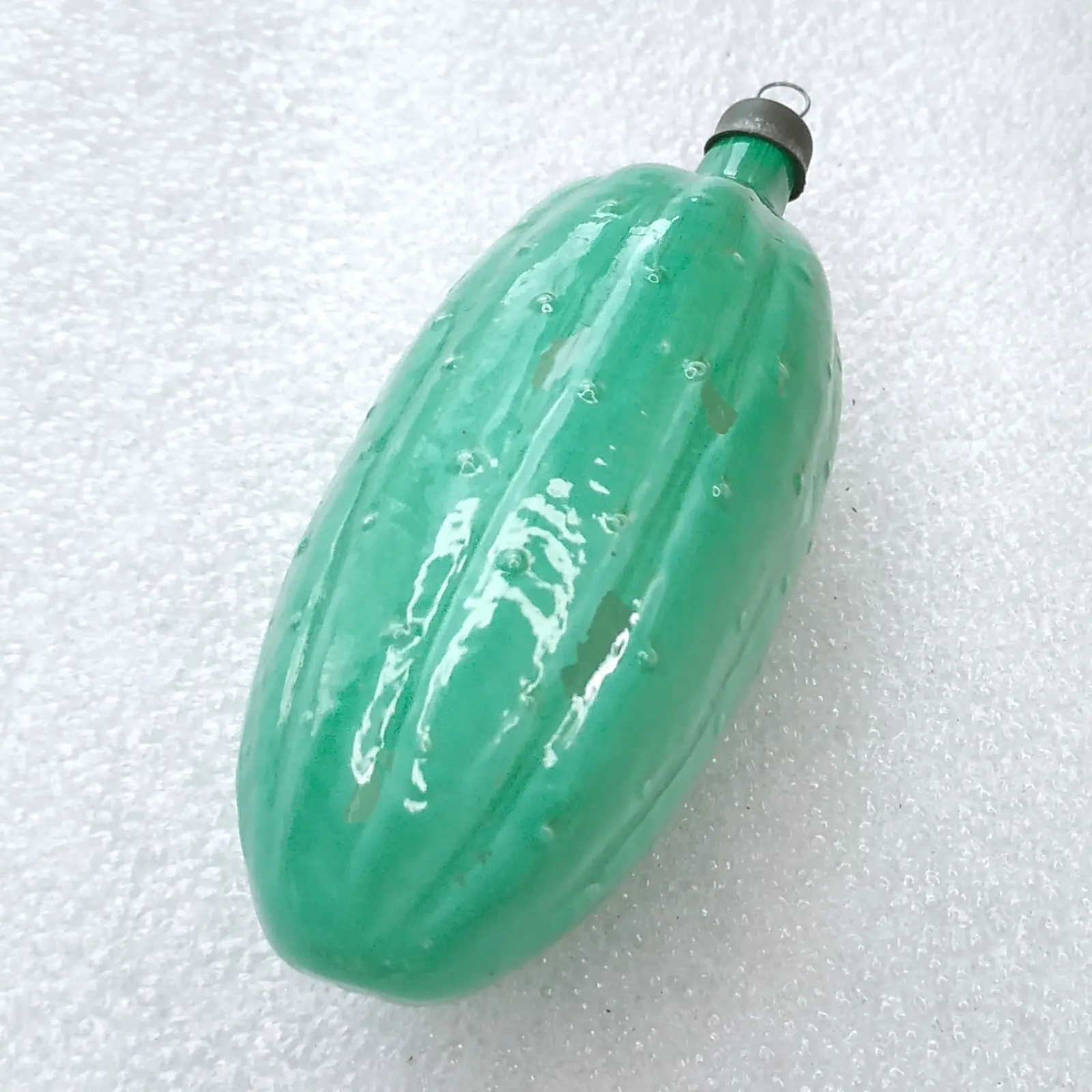 Antique Vintage USSR Glass Christmas Ornament Pickle