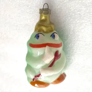 Vintage Glass Christmas Ornament Antique Tree Decor Restored Princess Frog
