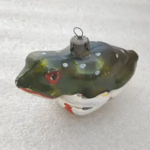 Antique Vintage Mercury Glass Christmas Ornament Tree USSR Decor Frog