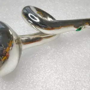Antique Vintage Mercury Glass Christmas Tree Ornament Trumpet