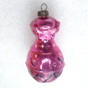 Antique Vintage USSR Glass Christmas Ornament Tree Toy Jug