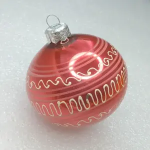 Antique Vintage Silver Glass USSR Christmas Ornament Ball