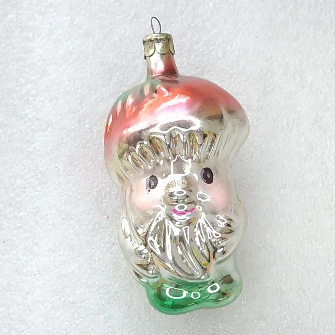 Antique Vintage USSR Glass Christmas Ornament Mushroom