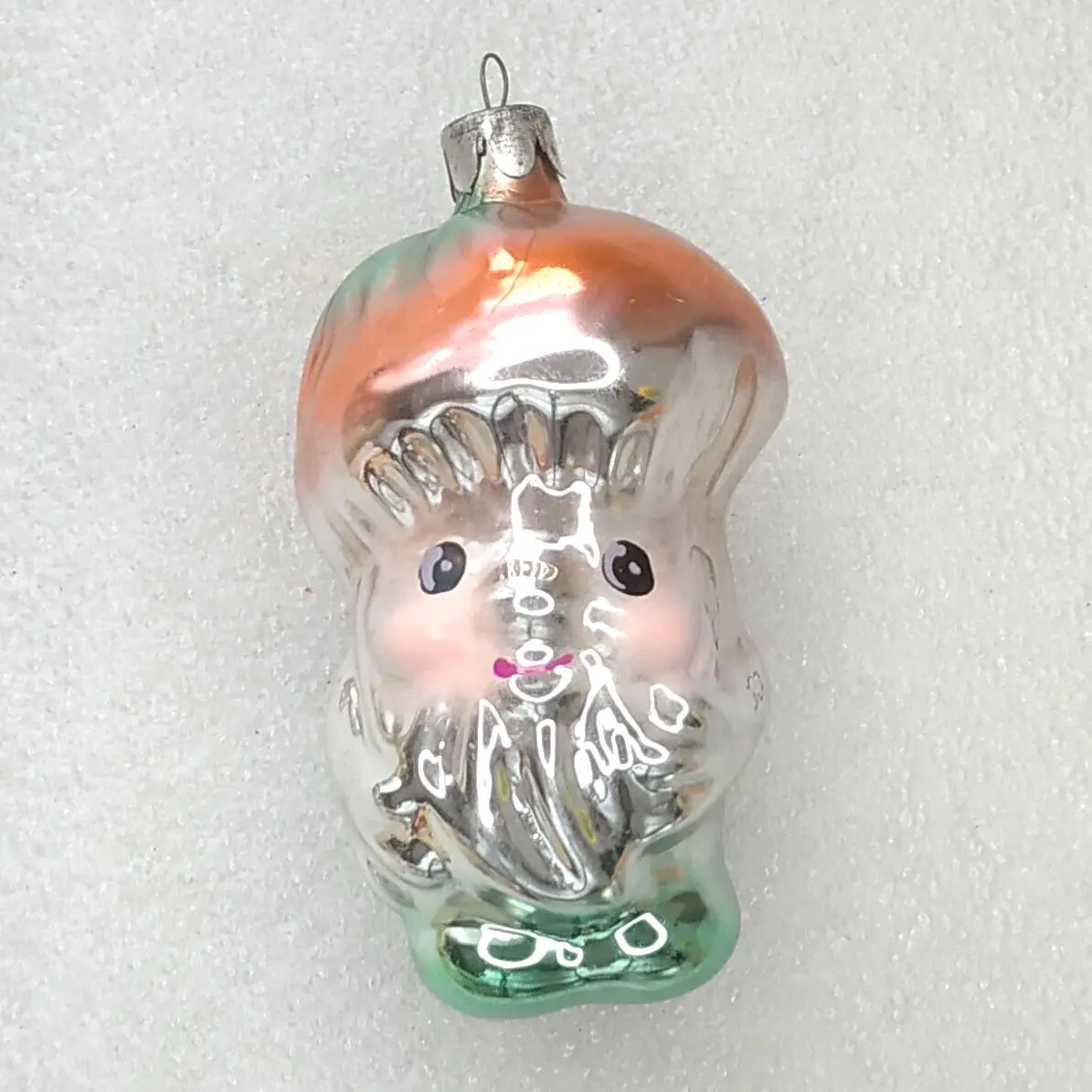 Antique Vintage USSR Glass Christmas Ornament Mushroom