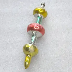 Vintage Glass Christmas Tree Ornament Multi Section Icicle USSR Toy