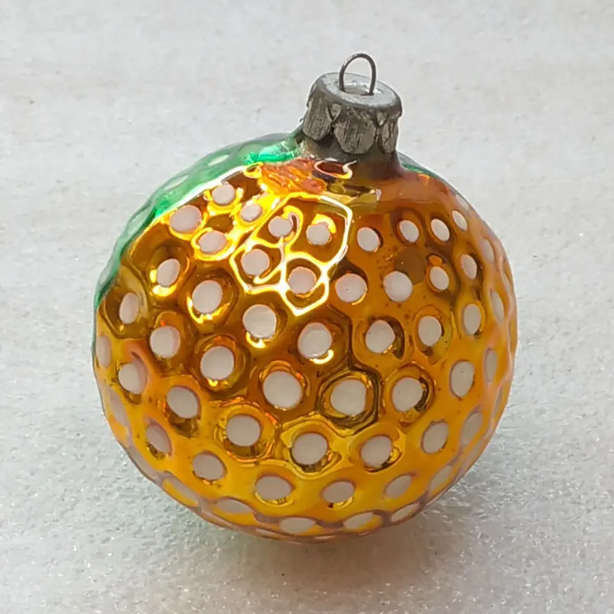 One-of-a-Kind Custom Restored Vintage Glass Christmas Ornament Glowing Dotted