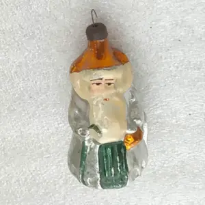 Vintage Glass Christmas Ornament Santa Claus Grandfather Frost USSR