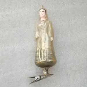Antique Vintage Mercury Glass Christmas Ornament USSR Queen