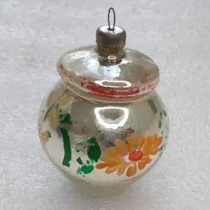 Vintage Christmas Mercury Glass Ornament USSR Tree Antique Decor Vase