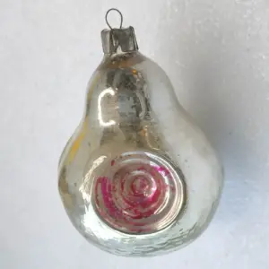 Vintage Mercury Glass Christmas Tree Ornament Antique Old Lamp