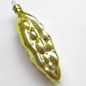 Antique Vintage Silver Glass Christmas Ornament Ears of Wheat