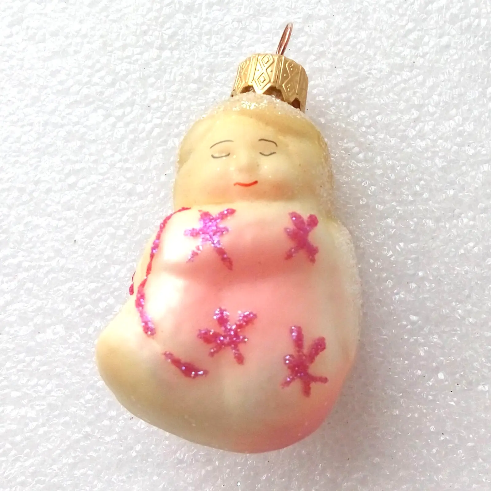 New Modern Ukrainian Hand Made Glass Christmas Ornament Decor Angel Figural