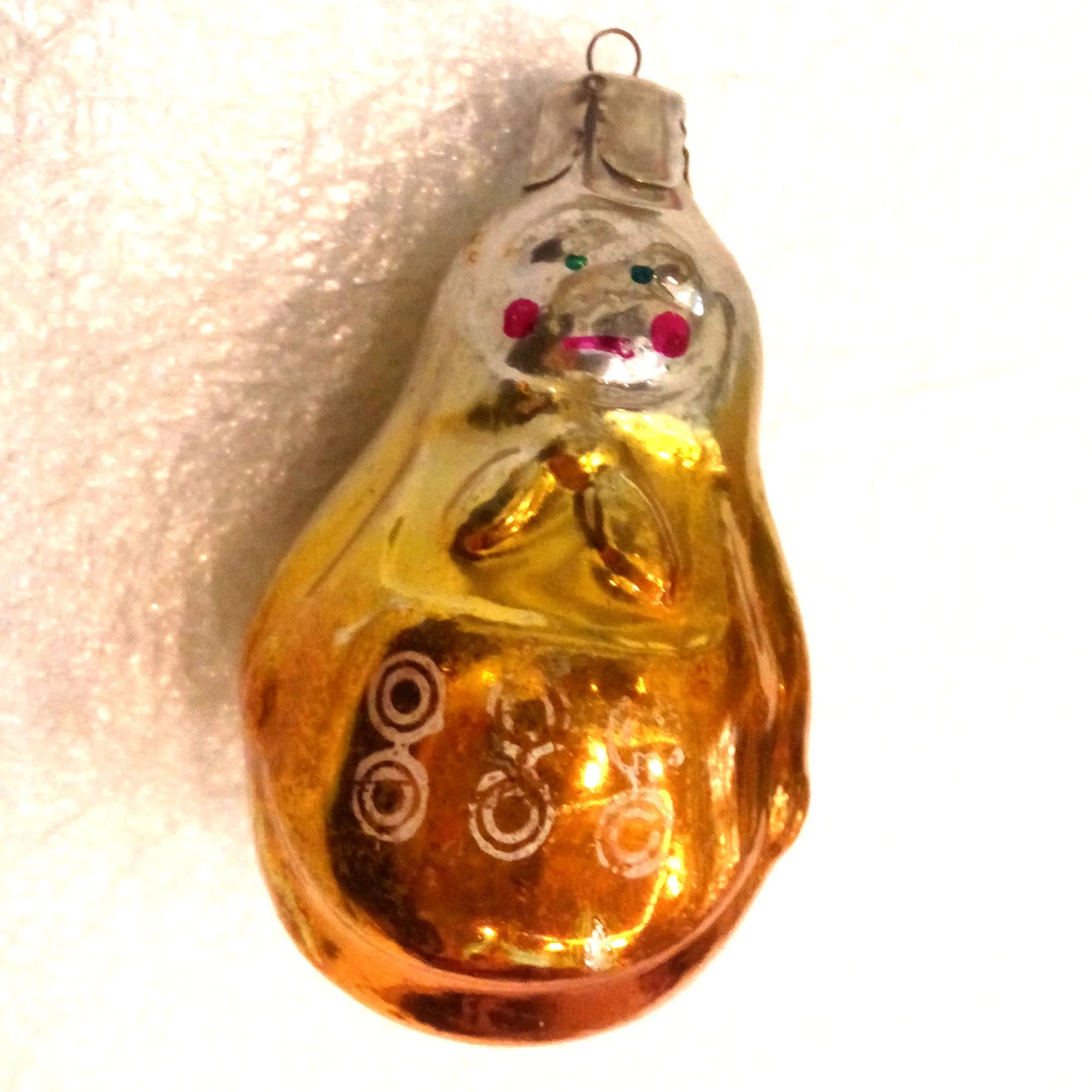 Vintage Glass USSR Christmas Ornament Grand Ma