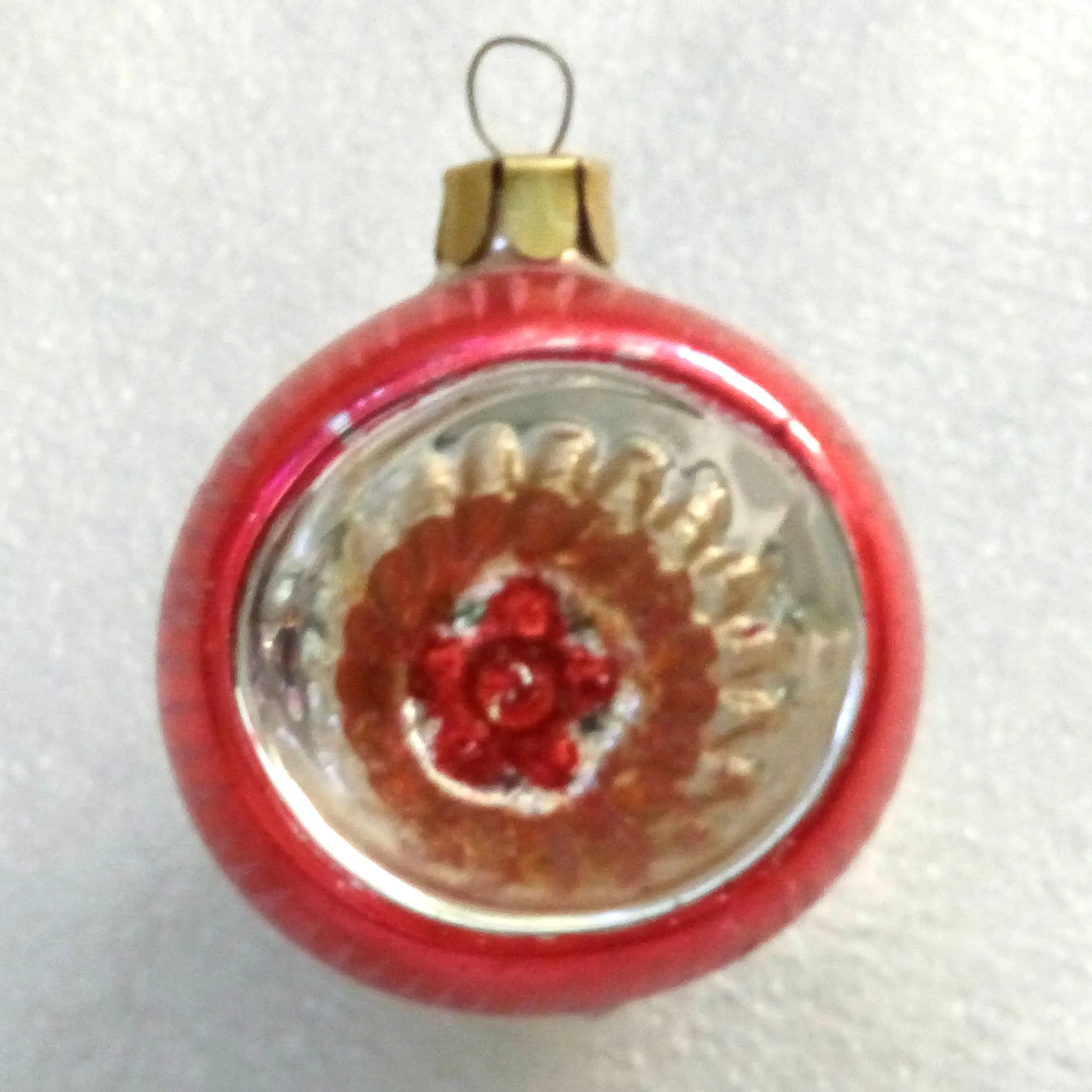 Vintage Glass USSR Christmas Ornament Old Lantern Star