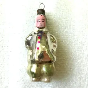Vintage Glass USSR Christmas Ornament Woman