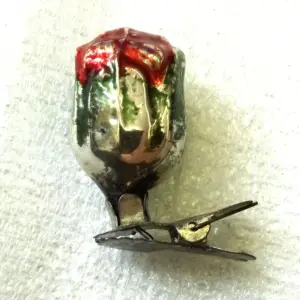 Vintage Glass USSR Christmas Ornament Flower