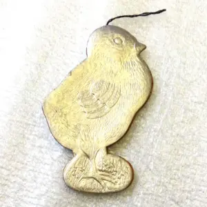 Vintage Ukrainian Dresden Cardboard Christmas Ornament Chicken