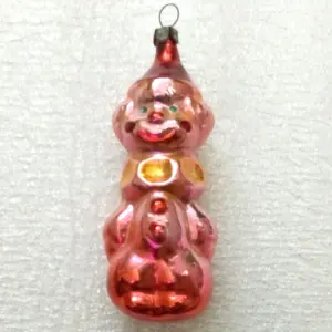 Vintage Ukrainian Glass Christmas Ornament Clown