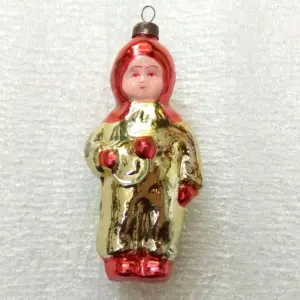 Vintage Antique Glass USSR Christmas Ornament Tree Boy