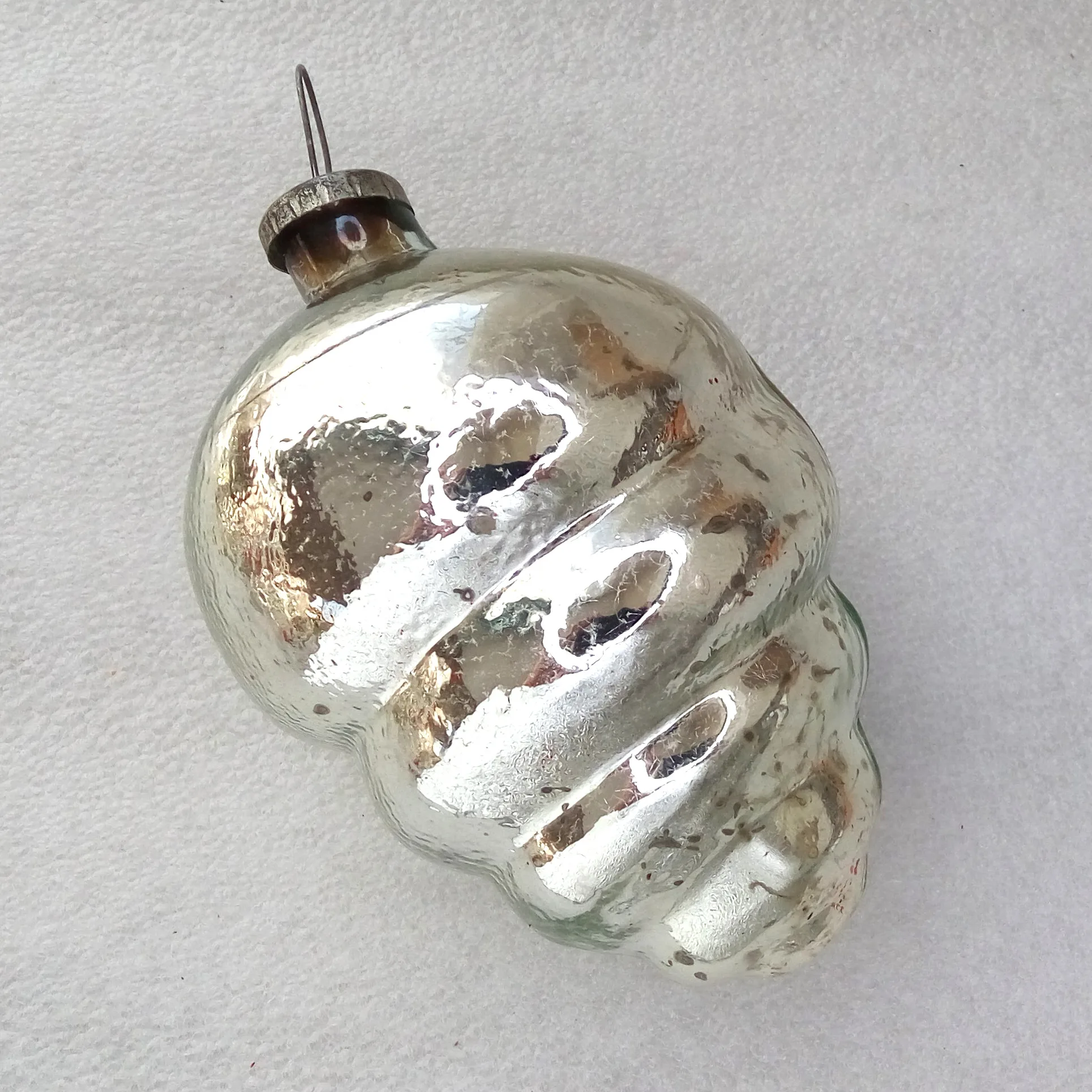 Huge Vintage Mercury Glass Christmas Ornament Hive