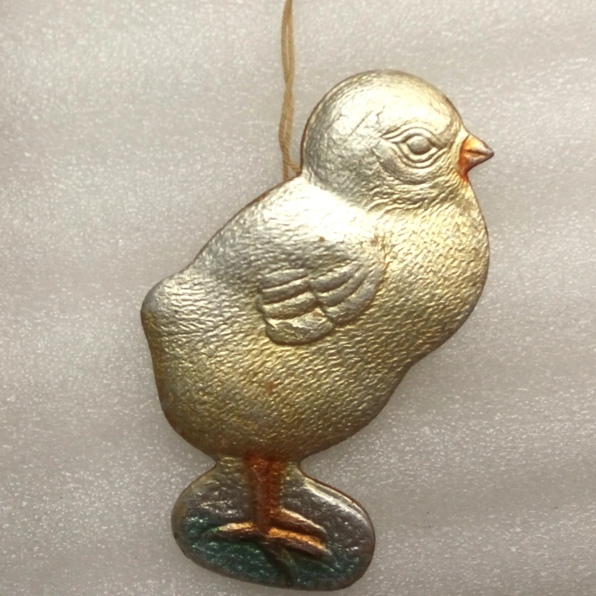 Vintage USSR Cardboard Christmas Ornament Old Chicken