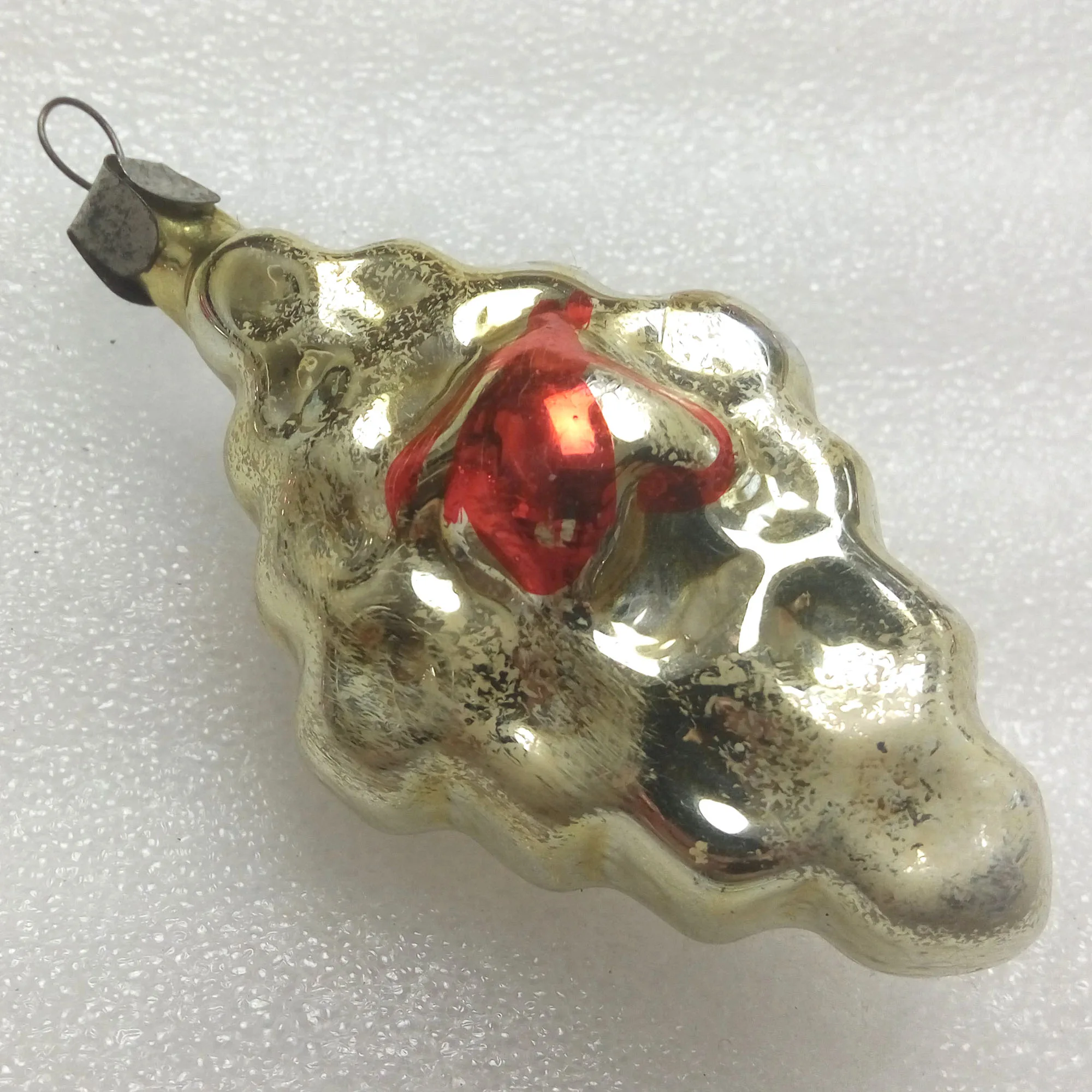 Vintage Ukraine Glass USSR Christmas Ornament Bee Honey