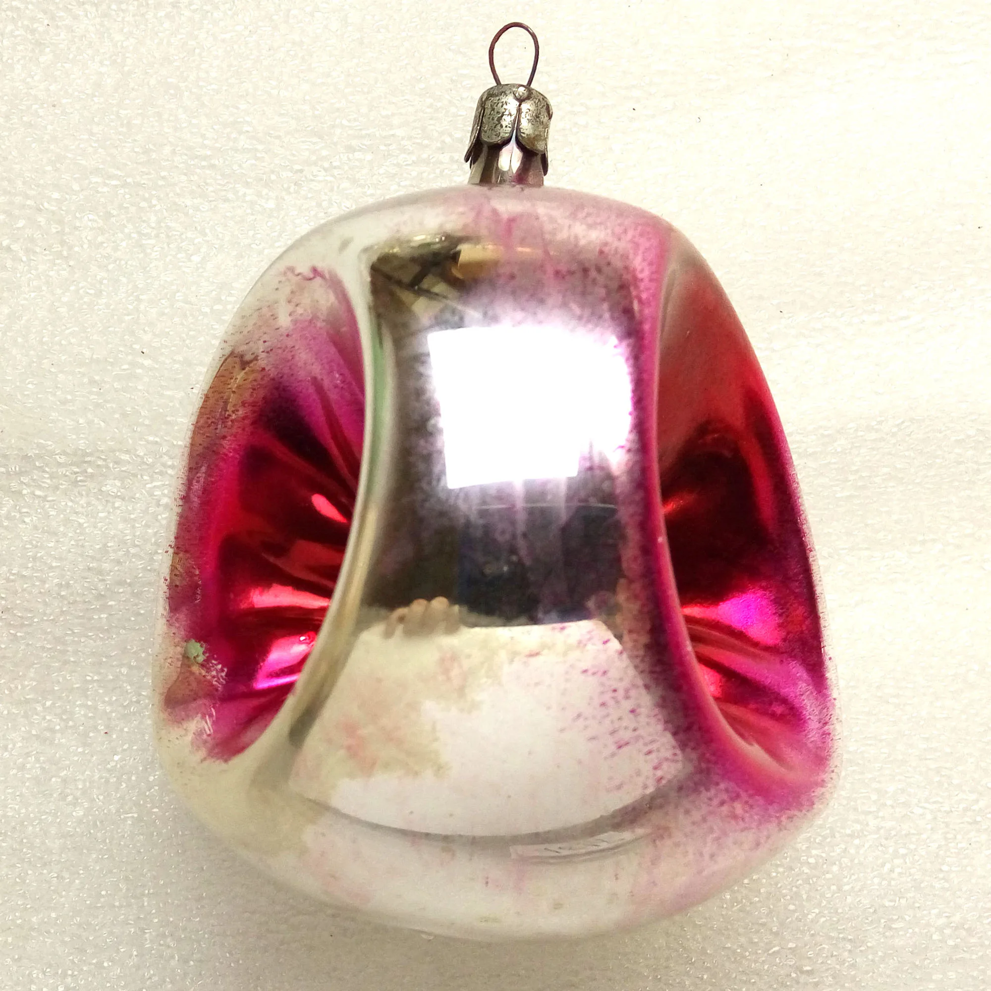 Vintage Glass USSR Christmas Ornament Old Lantern