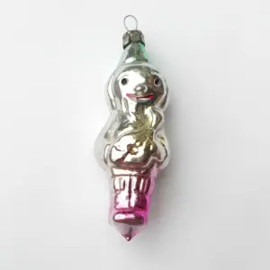 Vintage Russian Glass Christmas Ornaments Musician