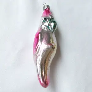Antique Vintage Glass Christmas Ornament Old Parrot