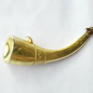 Antique Vintage Silver Glass USSR Christmas Ornament Horn