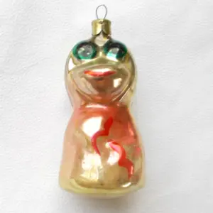 Vintage Russian Glass Christmas Ornament Princess Frog