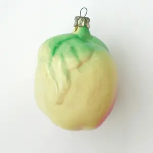 Antique Vintage USSR Glass Christmas Tree Toy Ornament Lemon