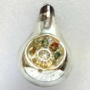 Vintage Antique USSR Glass Christmas Ornament Lantern