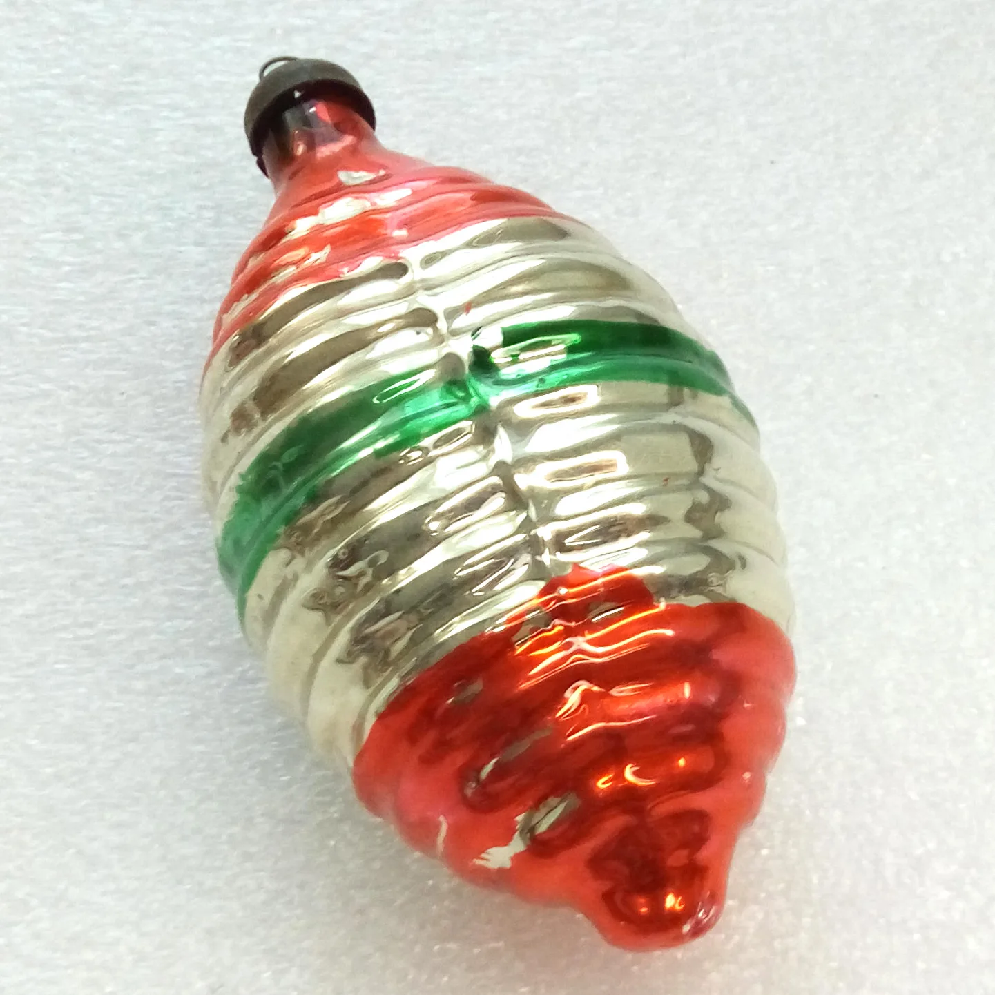 Vintage Silver Glass Christmas Ornaments