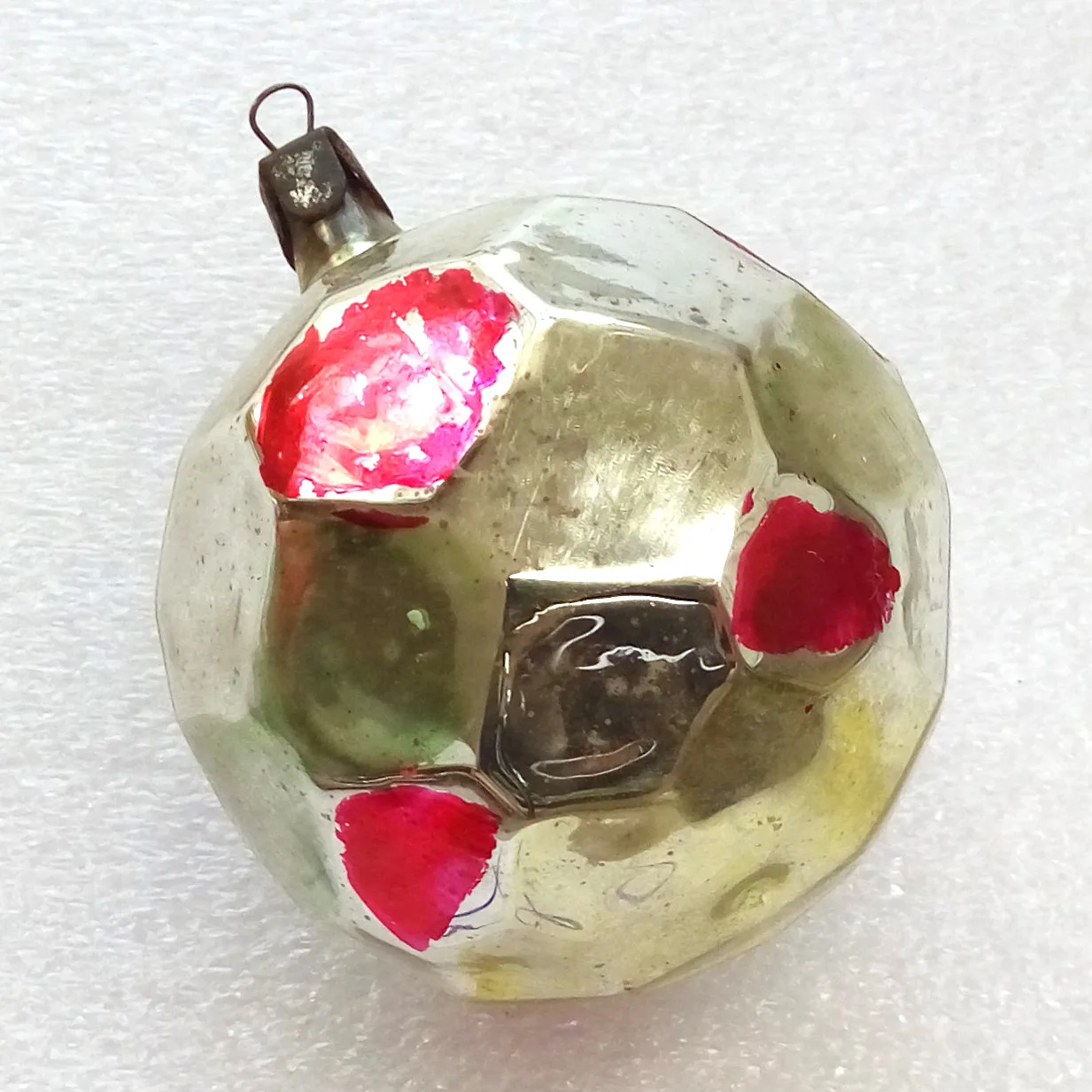 Vintage Silver Glass Christmas Ornaments