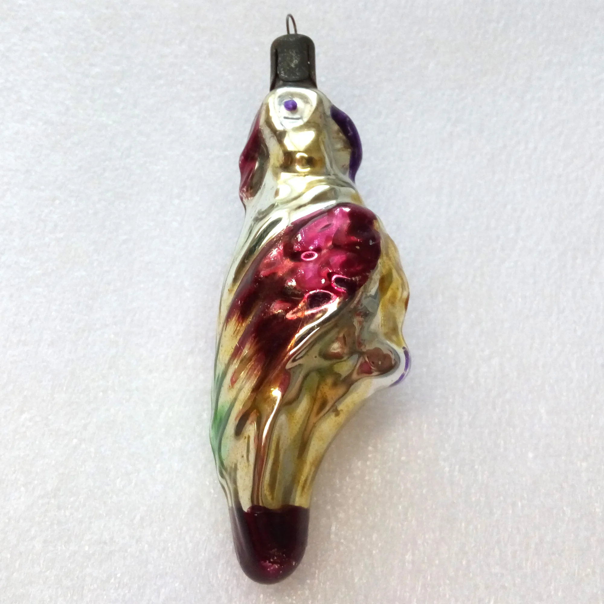 Vintage Glass Christmas Ornaments Old Parrot