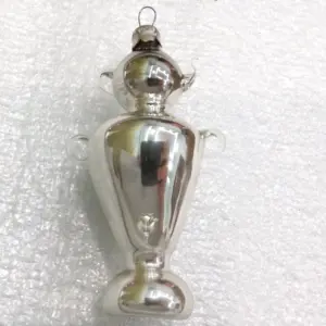 Vintage Mercury Glass Christmas Ornament Samovar