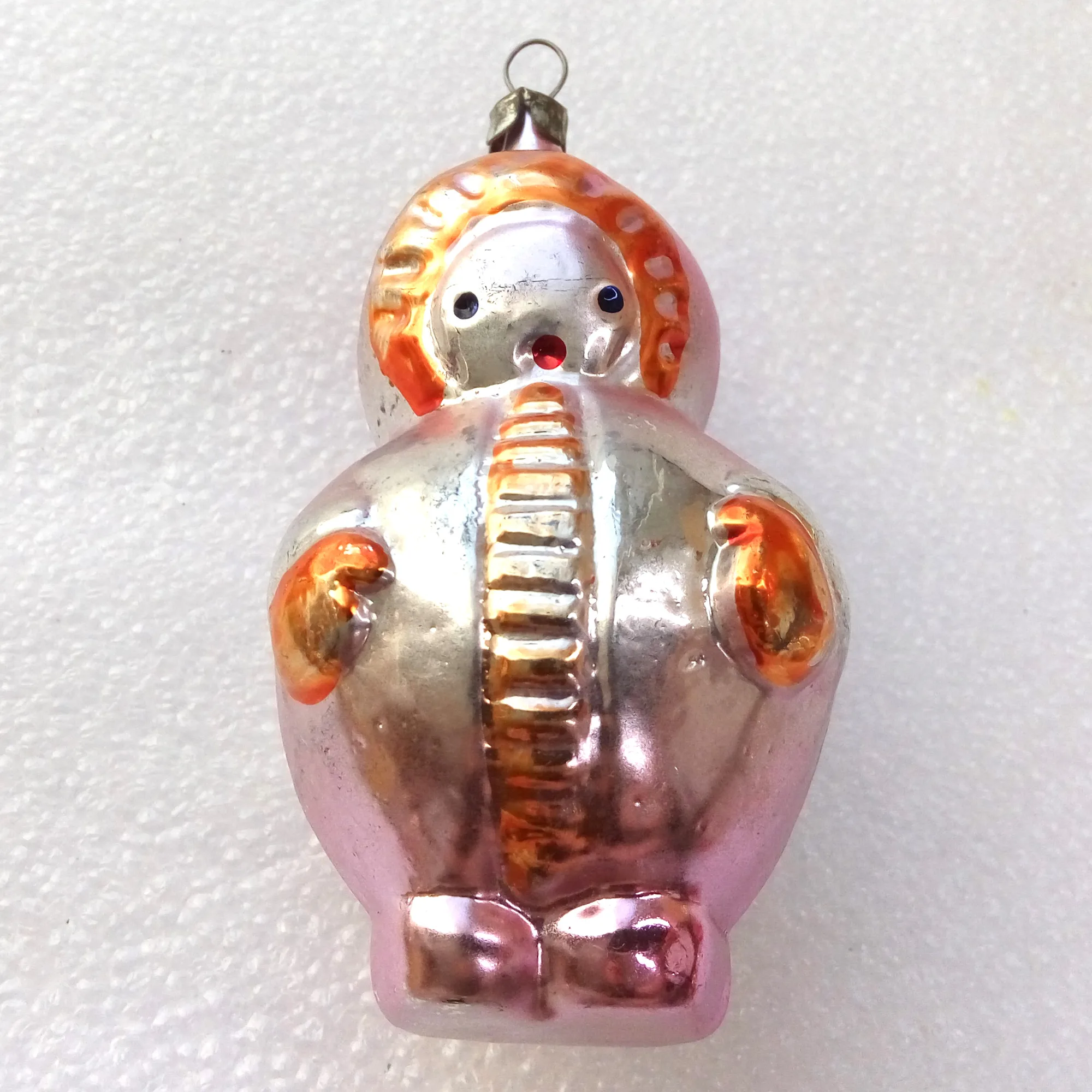 Vintage Glass Christmas Ornament toy Doll