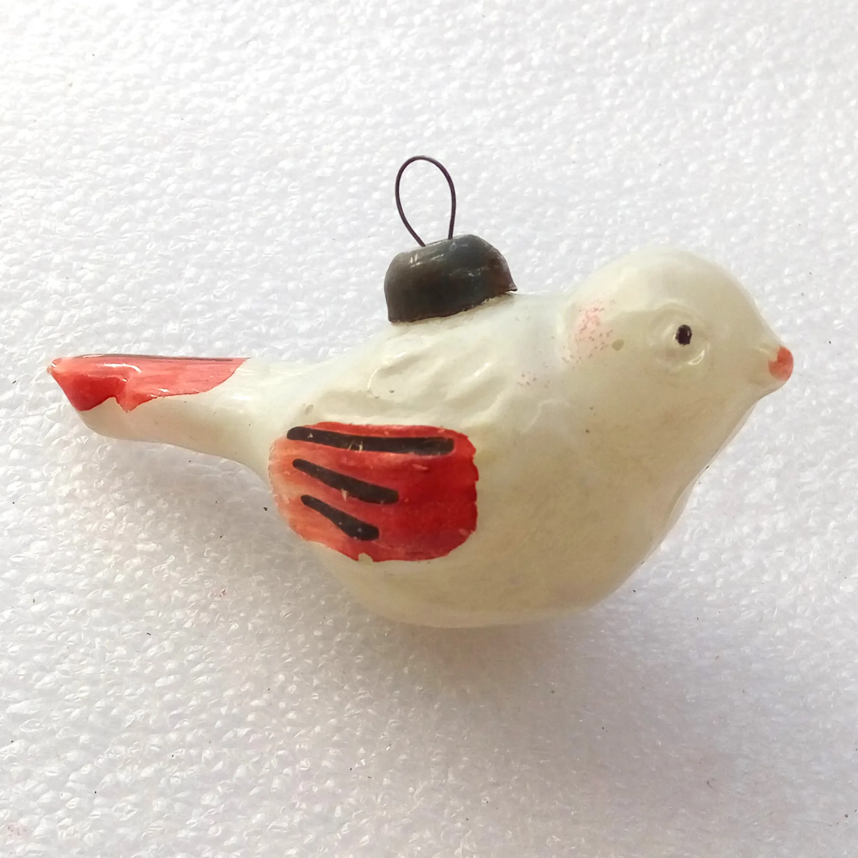 Antique Vintage Glass Christmas Ornament Birdy