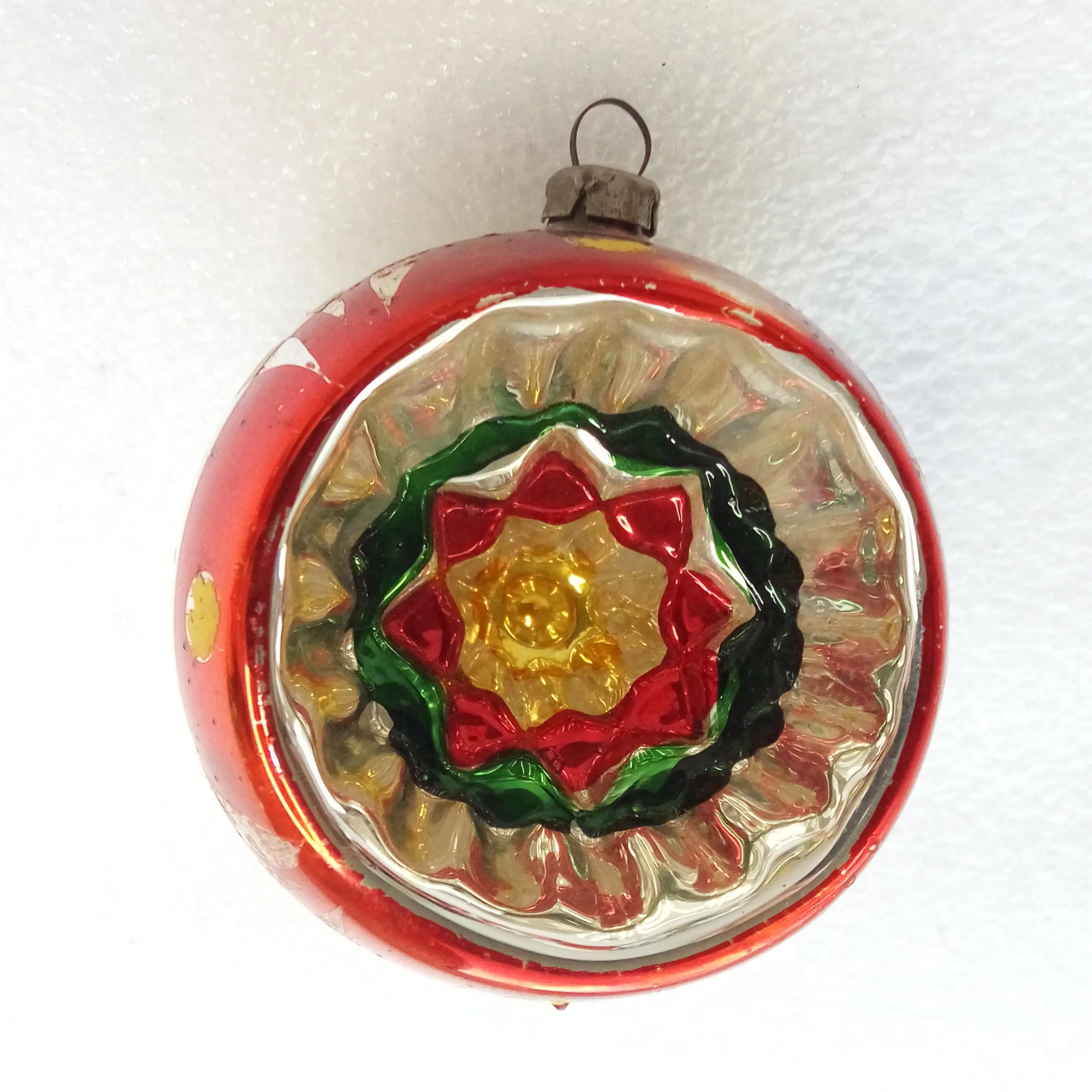 Antique Vintage GDR Glass Christmas Ornament Lantern