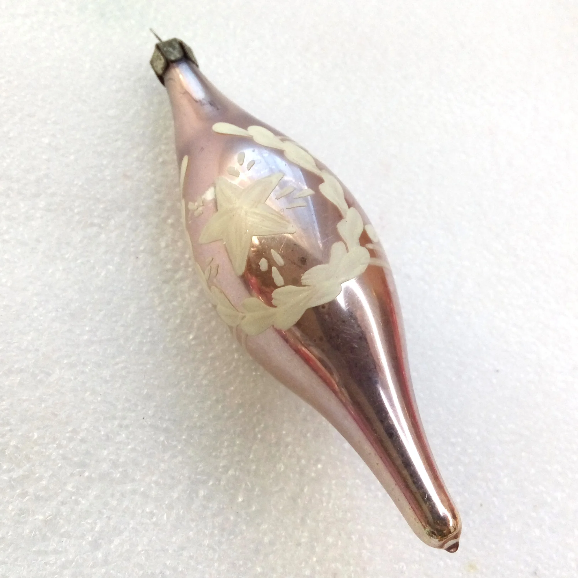 Old Antique Vintage Glass Christmas Ornament Icicle